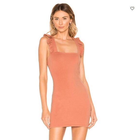 Superdown Imari Ruffle Strap Dress Size S in Peach Pink - Picture 1 of 7